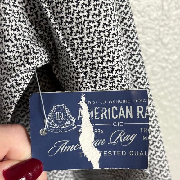 NWT American Rag Size Large Mens Button Down Preppy Boho White Grey Shirt - Picture 6 of 8